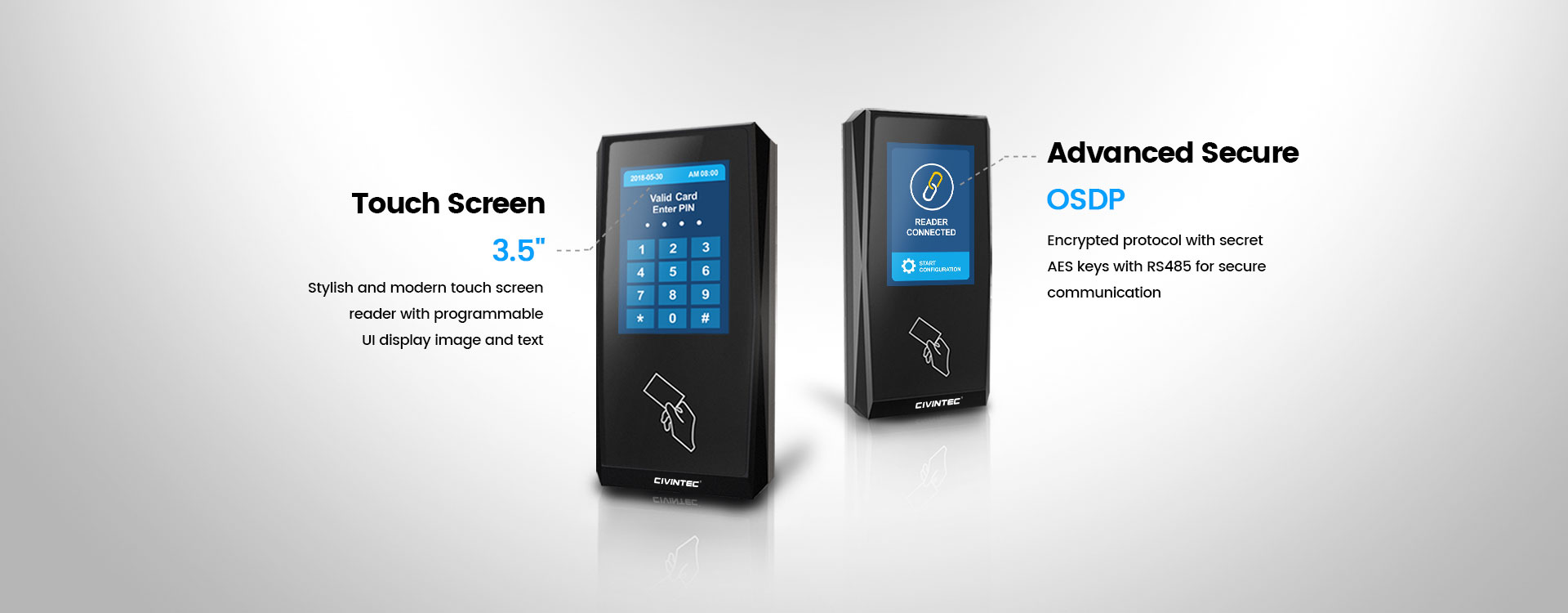 Access control with touch display