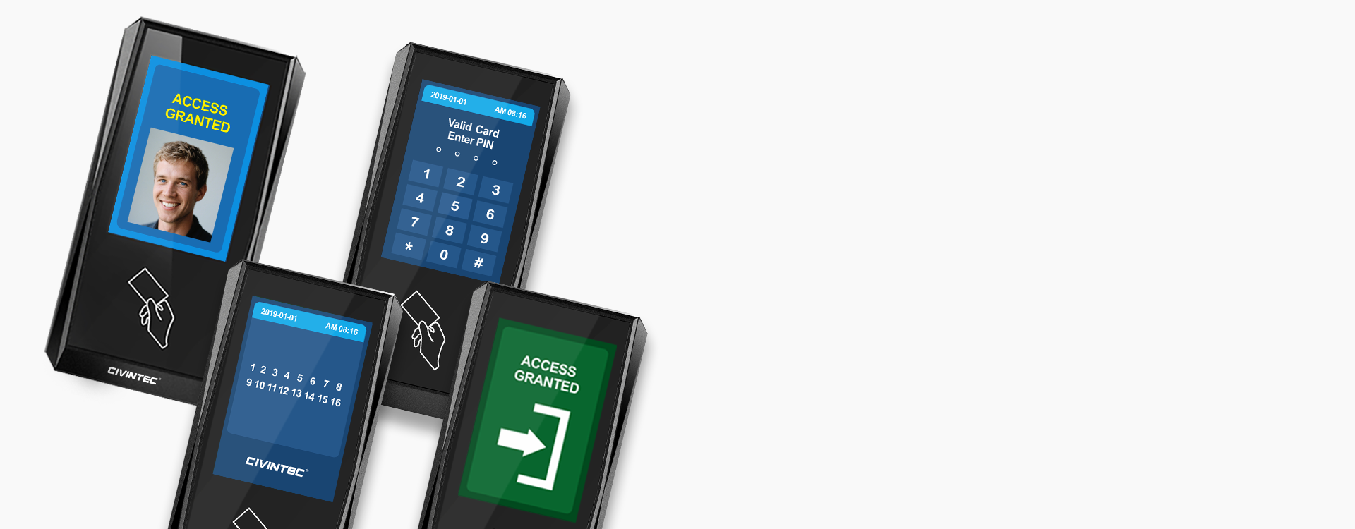 CT5 touch screen reader with customized UI