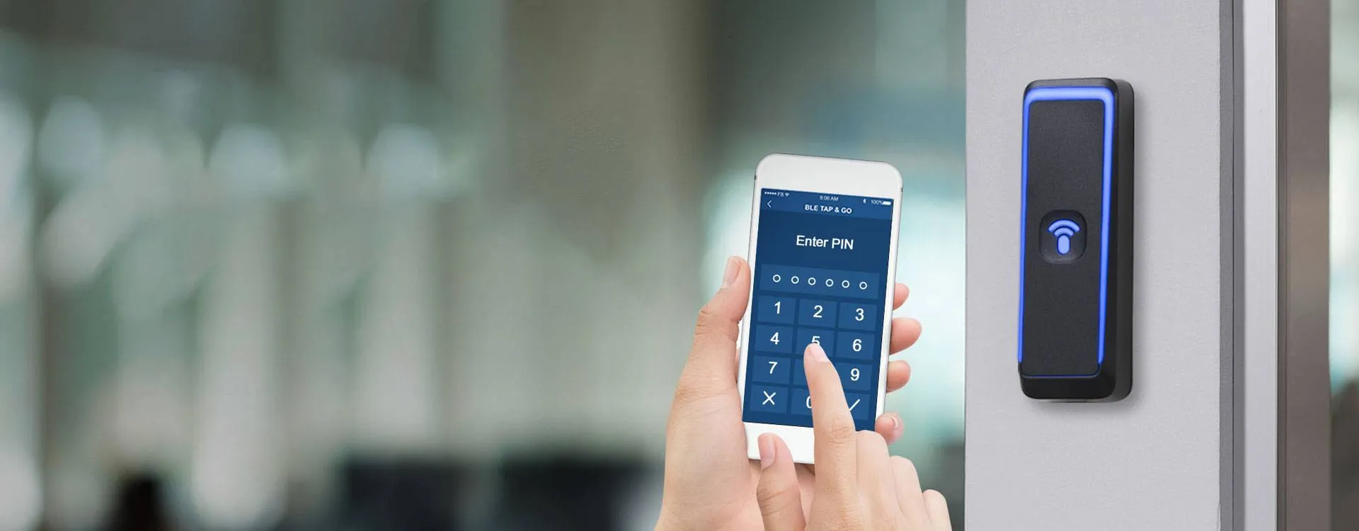 BLE Mobile credential access control reader
