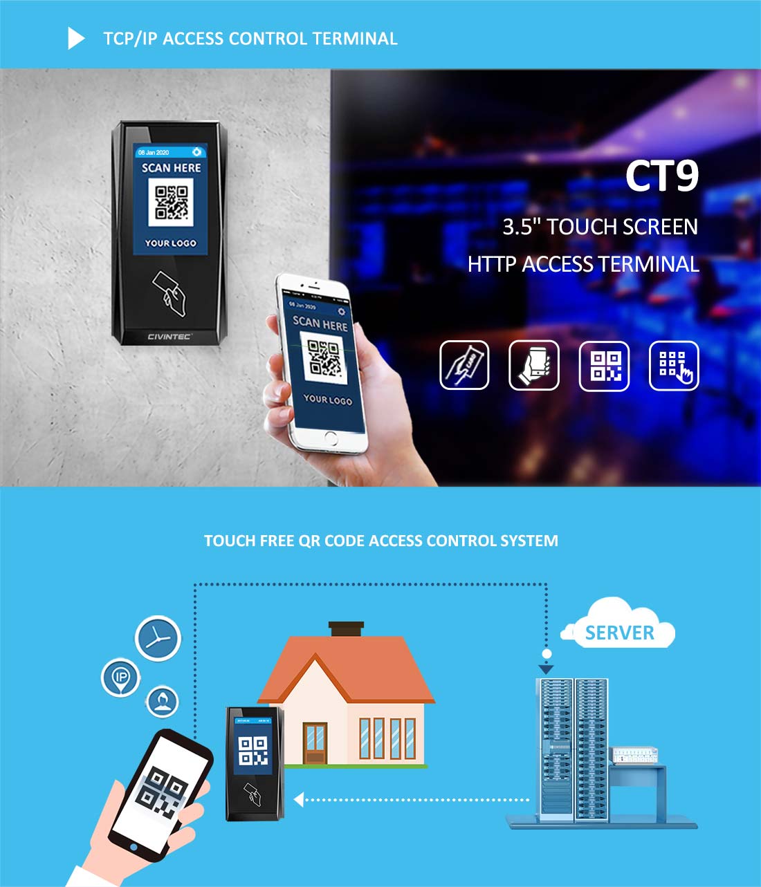 http QR code access control system