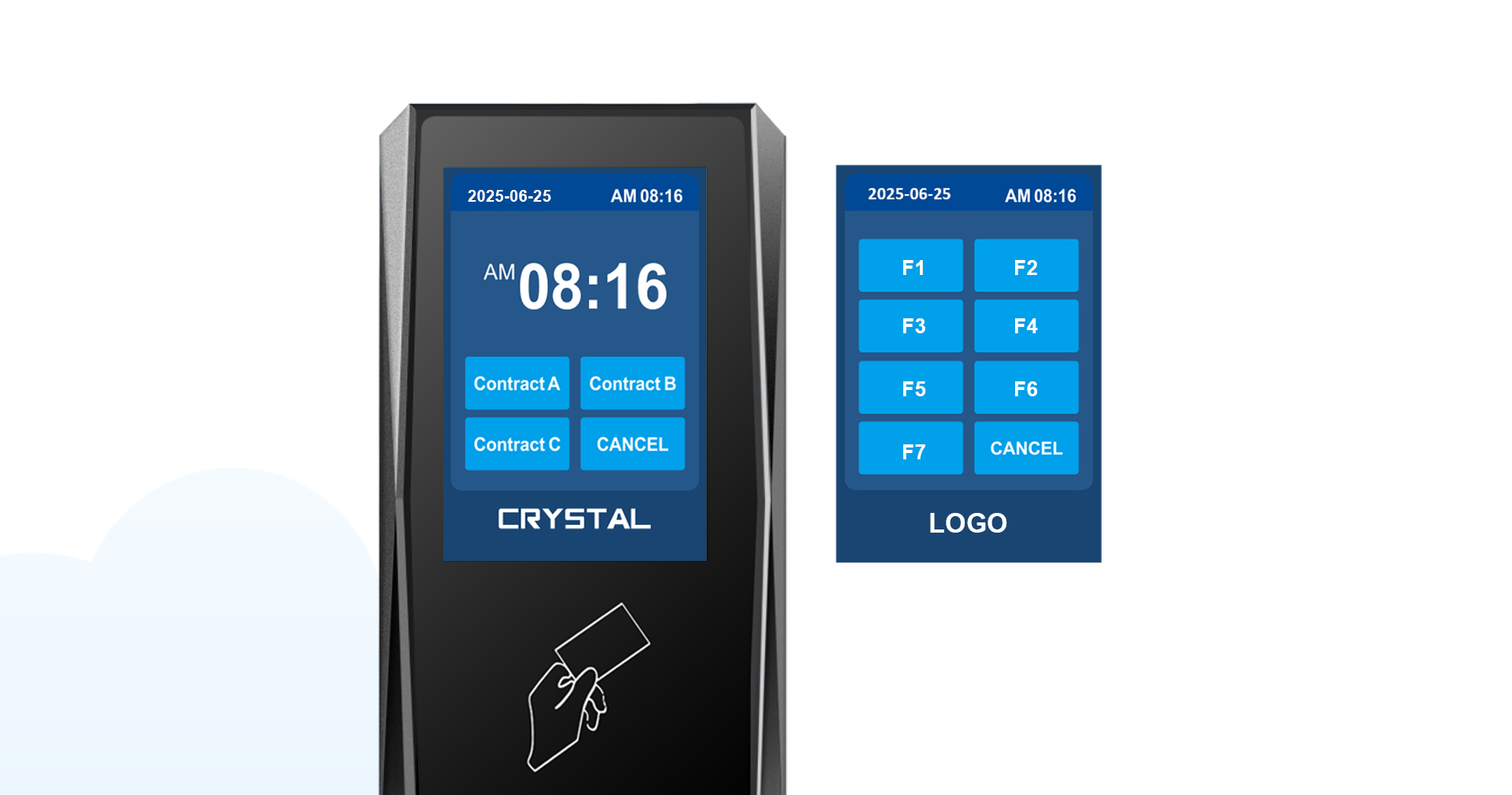 time attendance machine with function keys